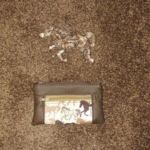 Horse/Equestrian Themed Zippered Coin Purse/Credit Card Holder & Ornament